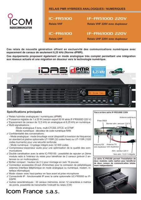 6,25 kHz - Boutique ICOM France
