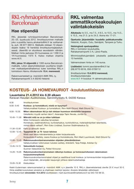 Yhdistyksen jÃ¤senlehti 4/12, PDF tiedosto - Helsingin ...