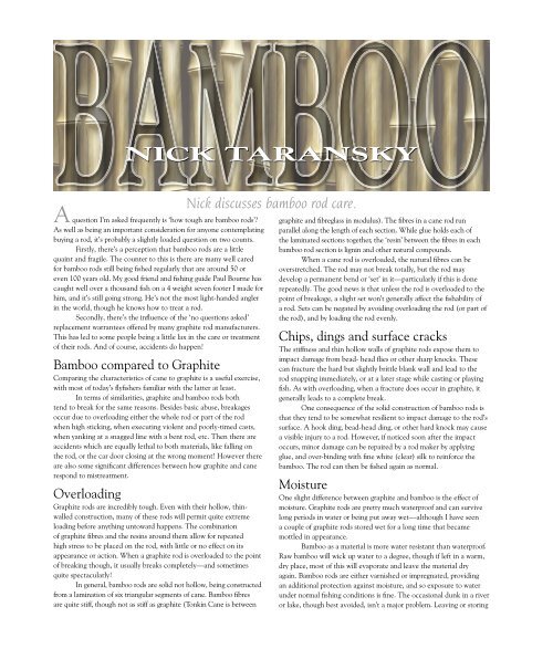 Issue #7 - NA Taransky Bamboo Rods