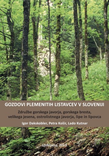 gozdovi plemenitih listavcev v sloveniji - Gozdarski inÅ¡titut Slovenije