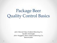 Package Beer Quality Control Basics