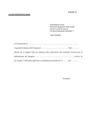(scheda A) su carta intestata del Comune Alla Regione Lazio ...