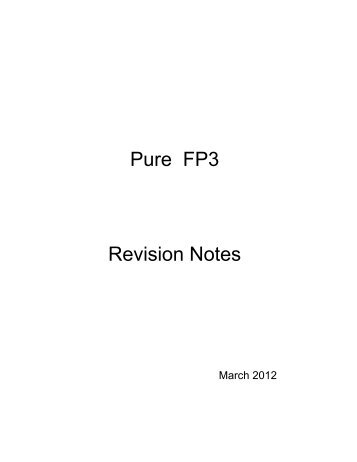 Pure FP3 Revision Notes - Mr Barton Maths
