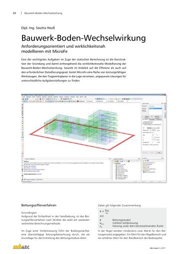 Bauwerk-Boden-Wechselwirkung - mb AEC Software GmbH