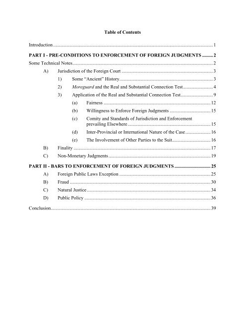 Recognition and Enforcement of Foreign Judgments in ... - McMillan