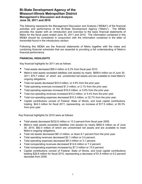 Comprehensive Annual Financial Report - Metro Transit