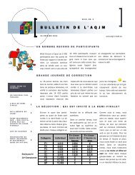 Bulletin 9 - Aqjm - UniversitÃ© Laval