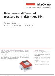 Relative and differential pressure transmitter type 694