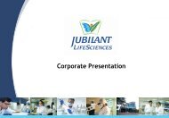 Corporate Presentation - Jubilant Bhartia Group