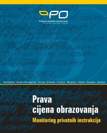 OpÅ¡te karakteristike privatnih instrukcija - ERI SEE