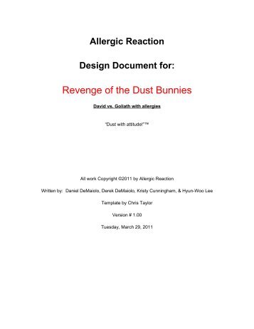 Revenge of the Dust Bunnies - Derek Andrew DeMaiolo