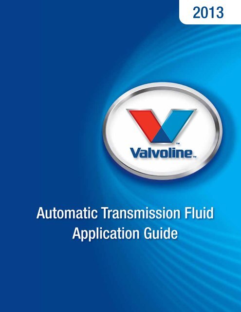 Valvoline Transmission Fluid Chart