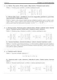 1. a) Matice. Typ matice. Prvky matice. ZÃ¡pis matice. TransponovanÃ¡ ...