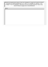 Synthesis and spectroscopic studies of some new molybdenum ...