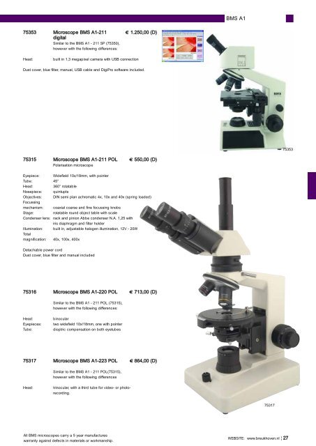 Microscopes - J. ROMA, Lda.