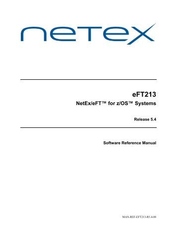 NetEx EFT213 Reference Manual Rel 5.4