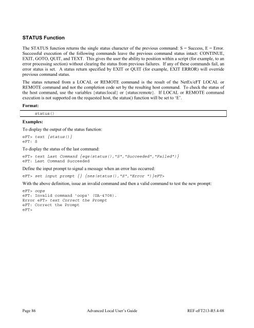 NetEx EFT213 Reference Manual Rel 5.4