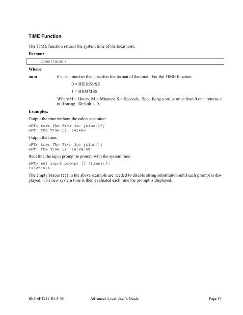 NetEx EFT213 Reference Manual Rel 5.4