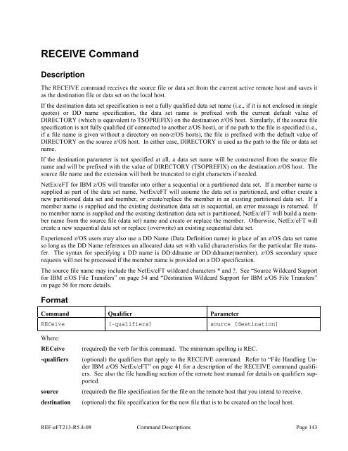 NetEx EFT213 Reference Manual Rel 5.4