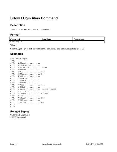 NetEx EFT213 Reference Manual Rel 5.4