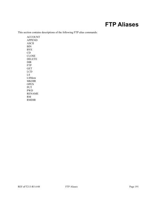 NetEx EFT213 Reference Manual Rel 5.4