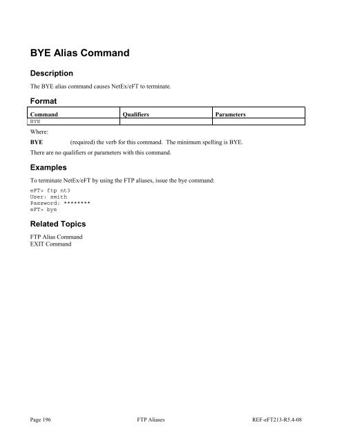 NetEx EFT213 Reference Manual Rel 5.4