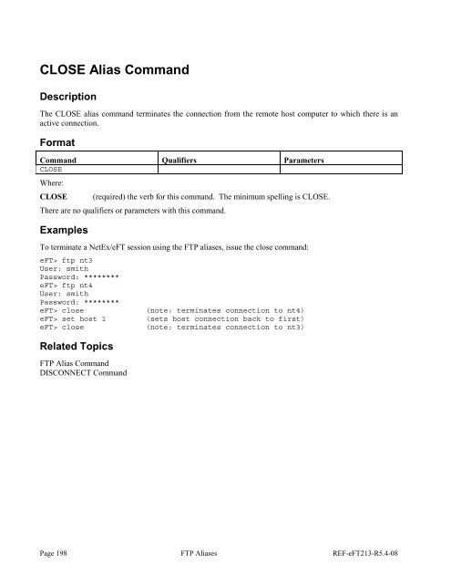 NetEx EFT213 Reference Manual Rel 5.4