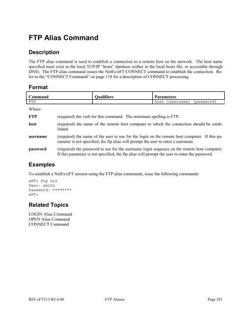 NetEx EFT213 Reference Manual Rel 5.4