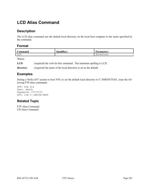 NetEx EFT213 Reference Manual Rel 5.4