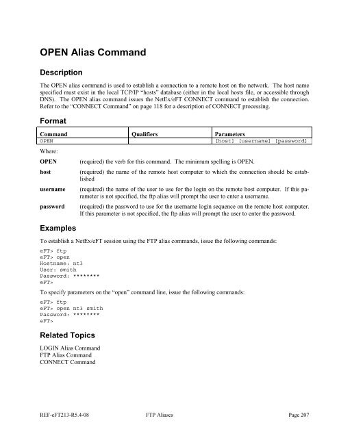 NetEx EFT213 Reference Manual Rel 5.4