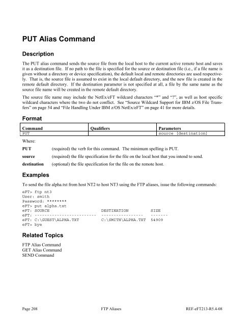 NetEx EFT213 Reference Manual Rel 5.4