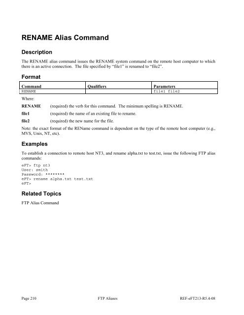 NetEx EFT213 Reference Manual Rel 5.4