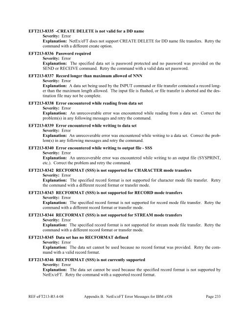 NetEx EFT213 Reference Manual Rel 5.4