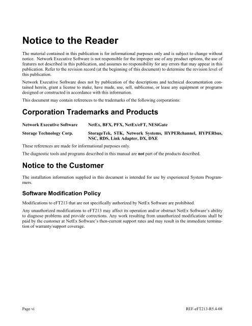 NetEx EFT213 Reference Manual Rel 5.4