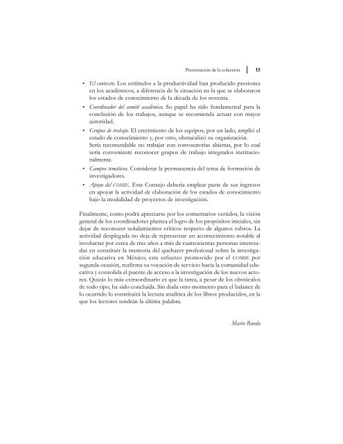 Texto completo - Consejo Mexicano de InvestigaciÃ³n Educativa, AC