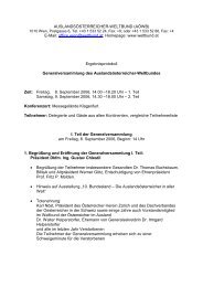 Protokoll der Generalversammlung 2006 - AuslandsÃƒÂ¶sterreicher ...