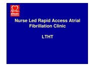 Nurse Led Rapid Access Atrial Fibrillation Clinic LTHT