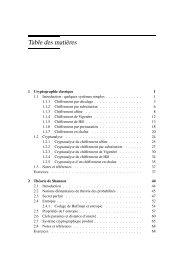 Cryptographie - Sommaire, avant-propos et prÃƒÂ©face - Vuibert