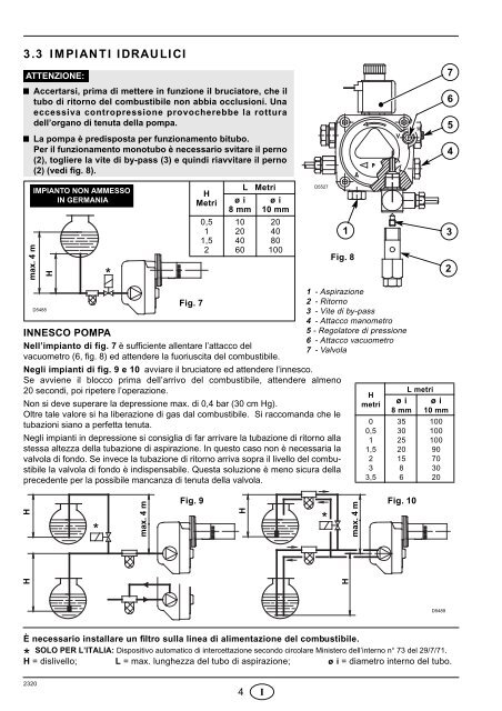 Bruciatori di gasolio Öl-Gebläsebrenner Brûleurs fioul Oil burners