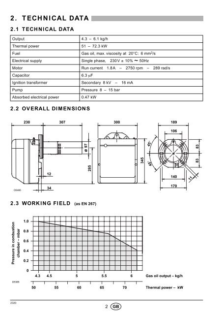 Bruciatori di gasolio Öl-Gebläsebrenner Brûleurs fioul Oil burners