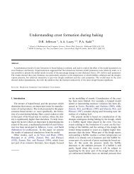 Understanding crust formation during baking - Department of ...