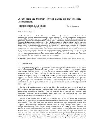 A Tutorial on Support Vector Machines for Pattern Recognition