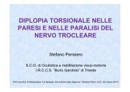 Diplopia torsionale nelle paresi e nelle paralisi del nervo trocleare