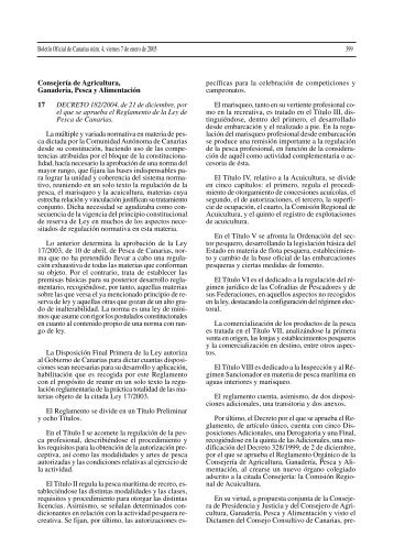 Decreto 182/2004, de 21 de diciembre - Gobierno de Canarias