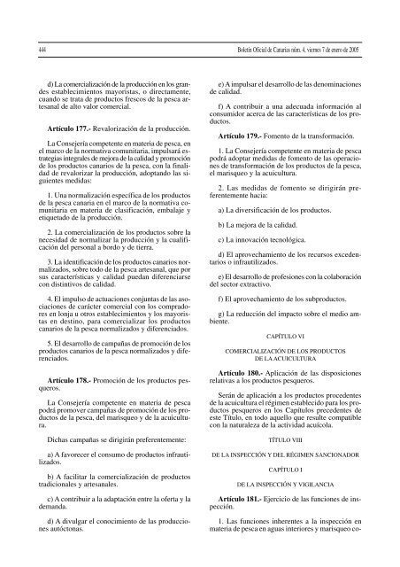 Decreto 182/2004, de 21 de diciembre - Gobierno de Canarias