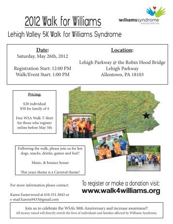 download flier - Williams Syndrome Association