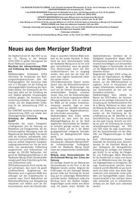 NEUES AUS MERZIG - Stadt Merzig