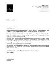 23 December 2010 Dear Shareholder Please find attached the ...