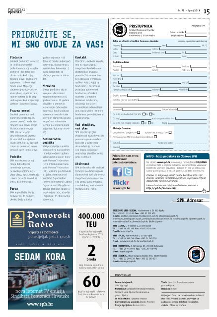 Pomorski vjesnik broj 75. - Sindikat pomoraca Hrvatske