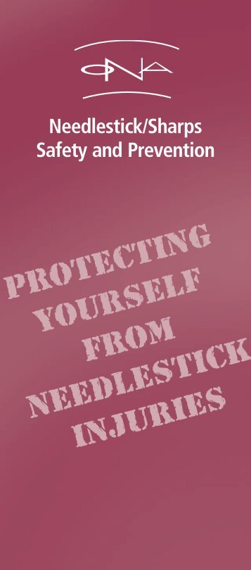 Flyer: Needlestick/Sharps Safety and Prevention